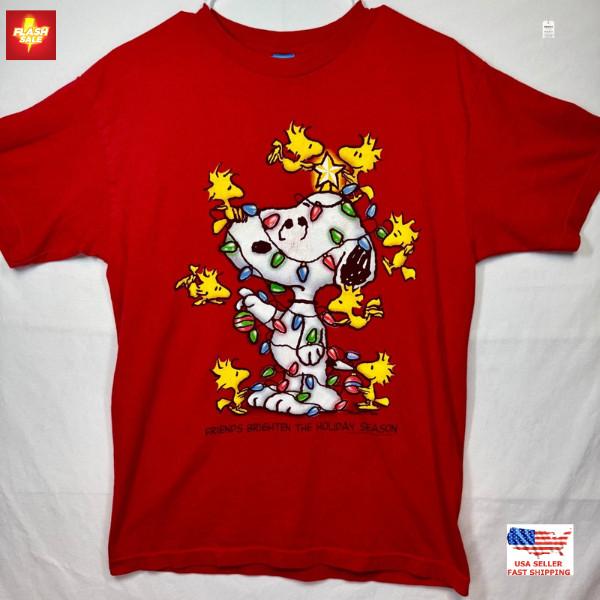Peanuts Snoopy and Woodstock Skate Holiday TShirt Multicolors S-5XL XL