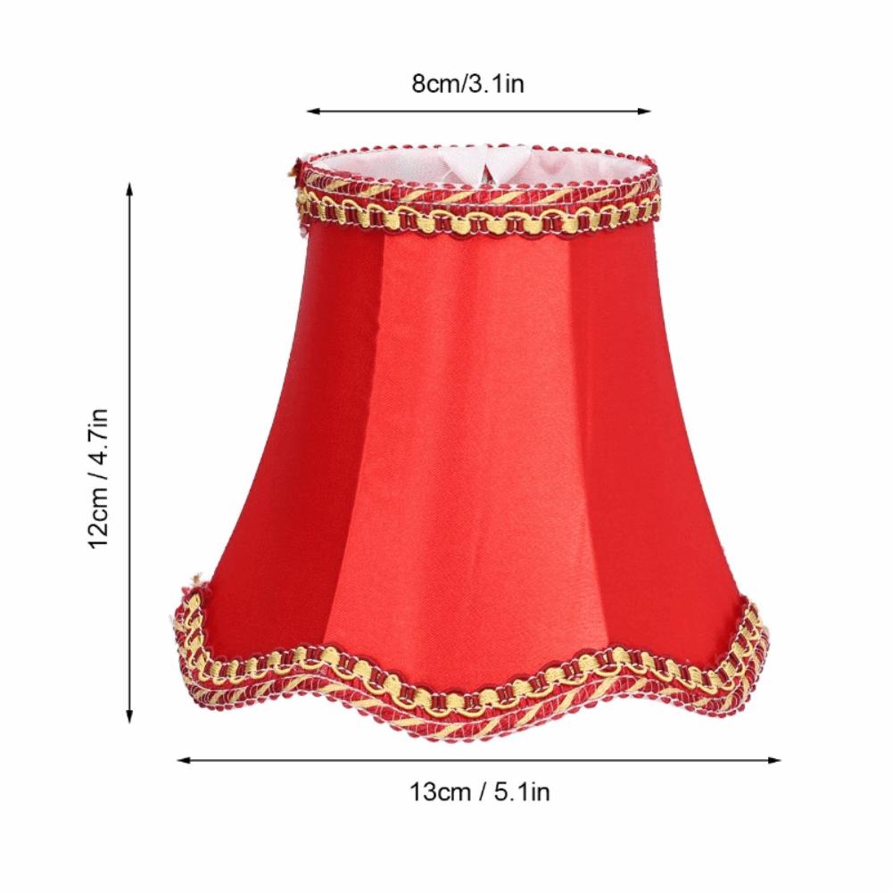 3 Stück Moderner Stofflampenschirm Clip-On-Design 12 cm Höhe Kronleuchterlampenschirme Kleine Lampenschirme Tischlampe