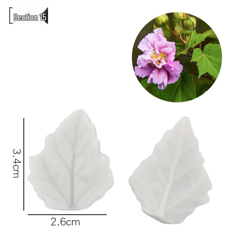 Blütenblatt Silikon Fondant Form Set - Lebensmittelqualität für Baum- und Blumenprägung.