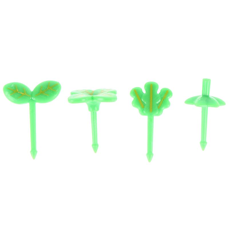 8Pcs Fruit Fork Toothpick Leaves Plastic Decoration Lunch Box Bento Accessories