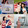 9 Pcs American Flag Stencils We The People Stencil Don'T Tread On Me Stencils