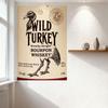 Wild Turkey Kentucky Straight Bourbon Whiskey Vintage Metal Sign 750ml 40% Vol Wall Decor for Bar Pub Home Cafe Man Cave Art Tin