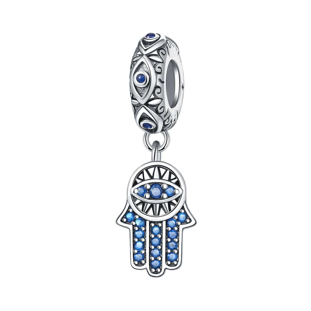 2026 Angel Eyes Cross Charm Positioning Buckle Charm Bead Jewelry Bracelet Accessories 925 Silver Girl