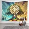 Tree of Life Chakra Tapestry Meditation Wall Hanging for Bedroom Living Room Dorm Spiritual Home Decor
