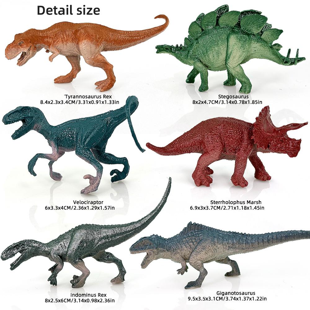 6Pcs/Set Dinosaur Toy Simulation Animal Jurassic World Cute Mini Dinosaur Model Educational Figurine Dinosaurs For Children Toy