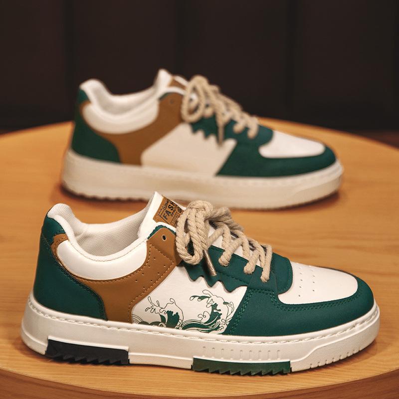 

Новинка в категории Мужские повседневные кроссовки Весенняя мужская обувь Удобная повседневная кожаная обувь Универсальные водонепроницаемые нескользящие мужские кроссовки для бега 44 зелёный