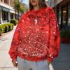 Women's Trendy Christmas Graphic Crewneck Sweatshirt Lightweight Casual Pullover Top for Holiday