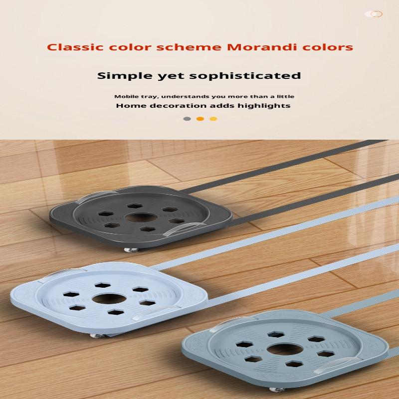 Universal Movable Gas Tank Bracket Heavy Duty With Wheels Flower Pot Stand Tray Square Plastic Gas Cylinder Base