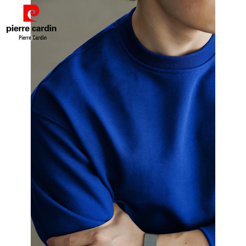 Pierre Cardin Men's 430g Heavyweight Crewneck Long Sleeve T-shirt