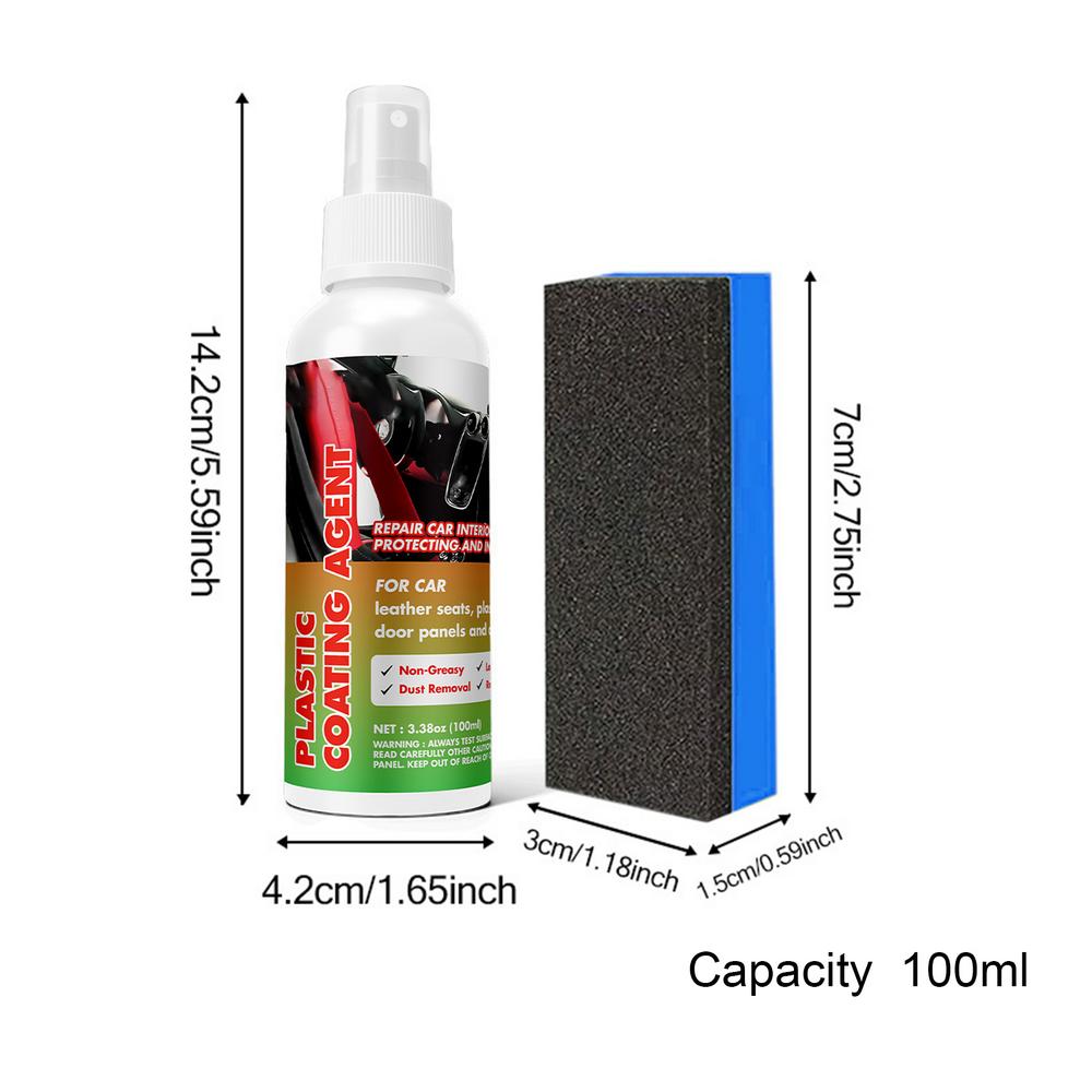 Trim Restorer Automotive Car Interior Quick Cleaner With UV Protection Quick Cleaning Safe On Leather And More Car Interior