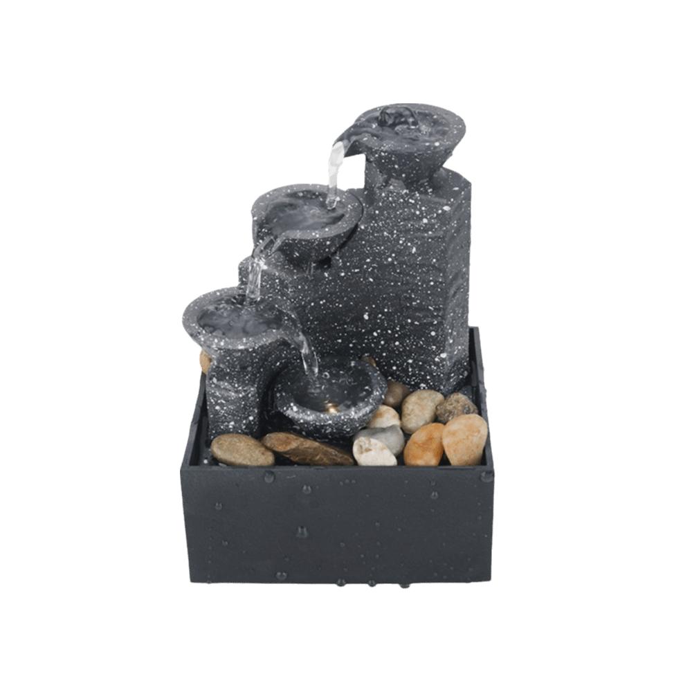 Circulating Water Flow Water Fountain ABS Micro Landscape Flowing Water Ornaments Battery/Plugged in Waterfall Decoration