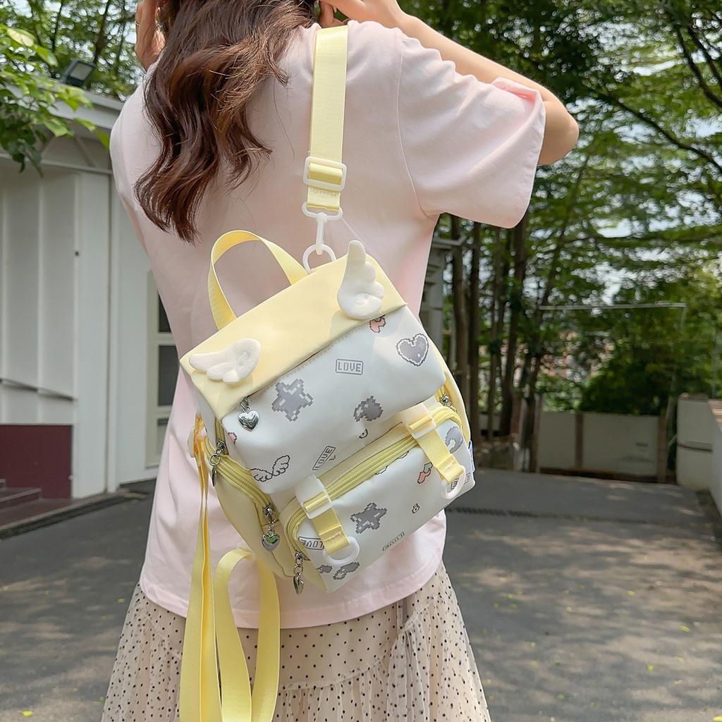 Schoolbag Mini Backpack 1011 New Korean Edition Fashion College Style Casual ins Niche Premium Sense Travel Small Backpack