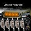 Universal LED Daytime Running Lights: Small Yellow Grille Lights for Pickup Trucks with 4 LED Beads