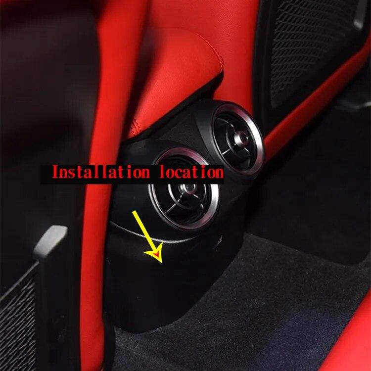 ABS Car Rear Air Conditioning Outlet Cover Guarnição Fit For Alfa Romeo Giulia 2017 - Acessórios para interior de automóveis