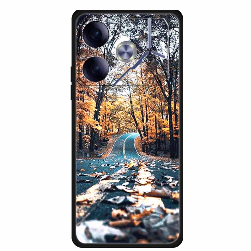 For Tecno Pova 6 Phone Case 6.78" Animal Black Silicone Soft Back Cover Cases For Tecno Pova 6 Case Pova6 Coque Funda Shockproof