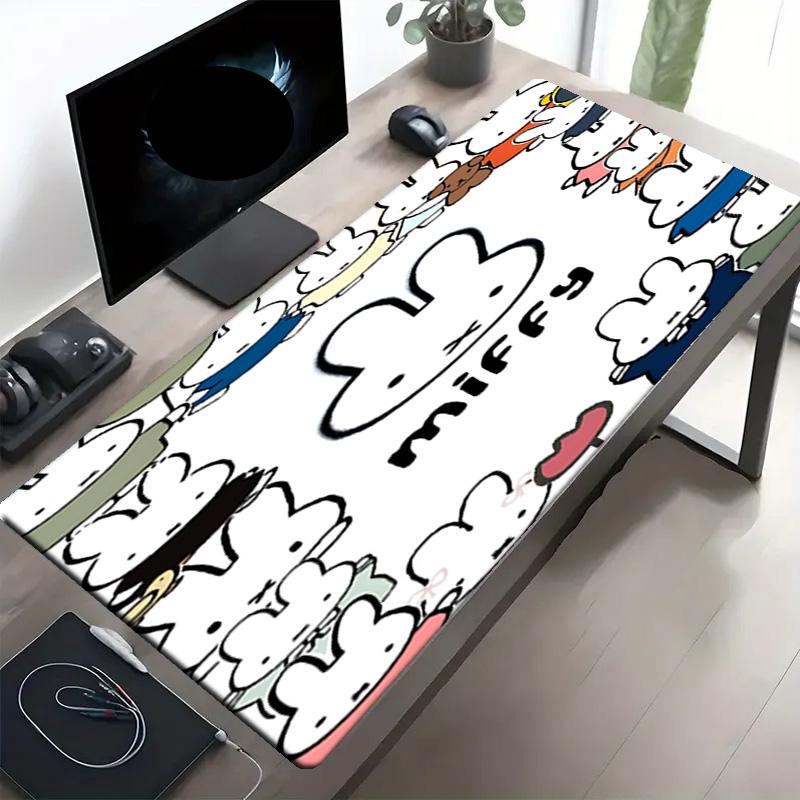 Miffy Print Mouse Pad, Anti‑Slip Desktop Keyboard Mat, for PC Laptop Gaming Working Daily Use, Cool Festival Surprise Gift