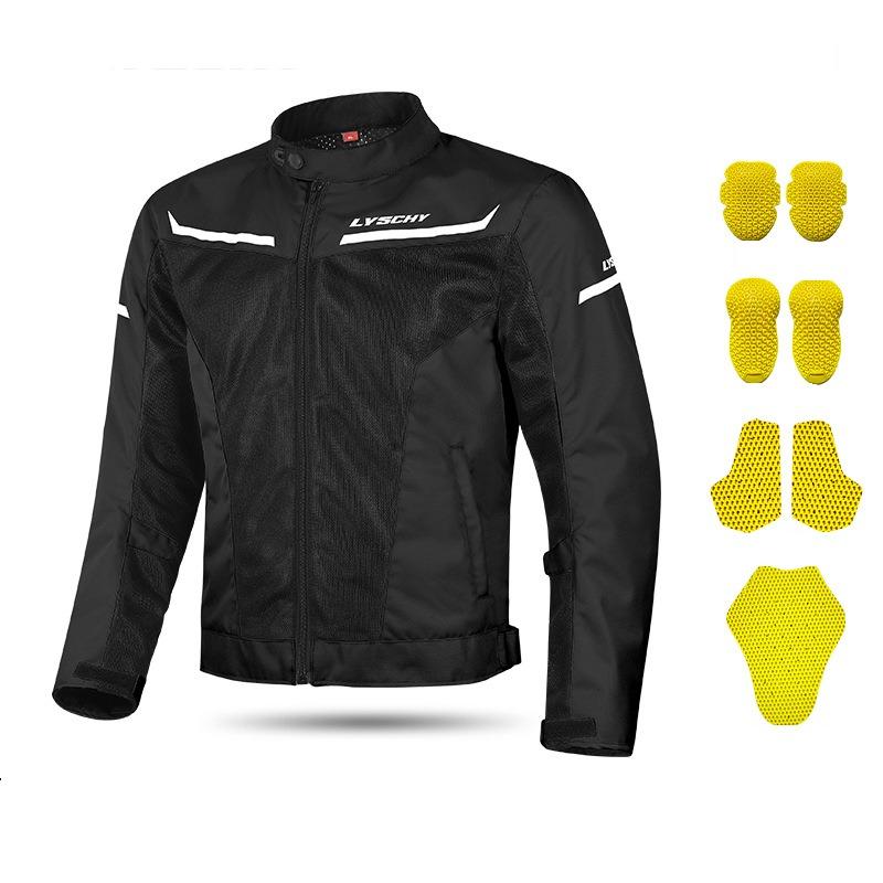 

Мотоциклетный костюм Thunder Winged Мужской Дышащая сетка Мотоциклетный костюм Защита от падений и износостойкий Экипировка для верховой езды Большой размер L чёрный