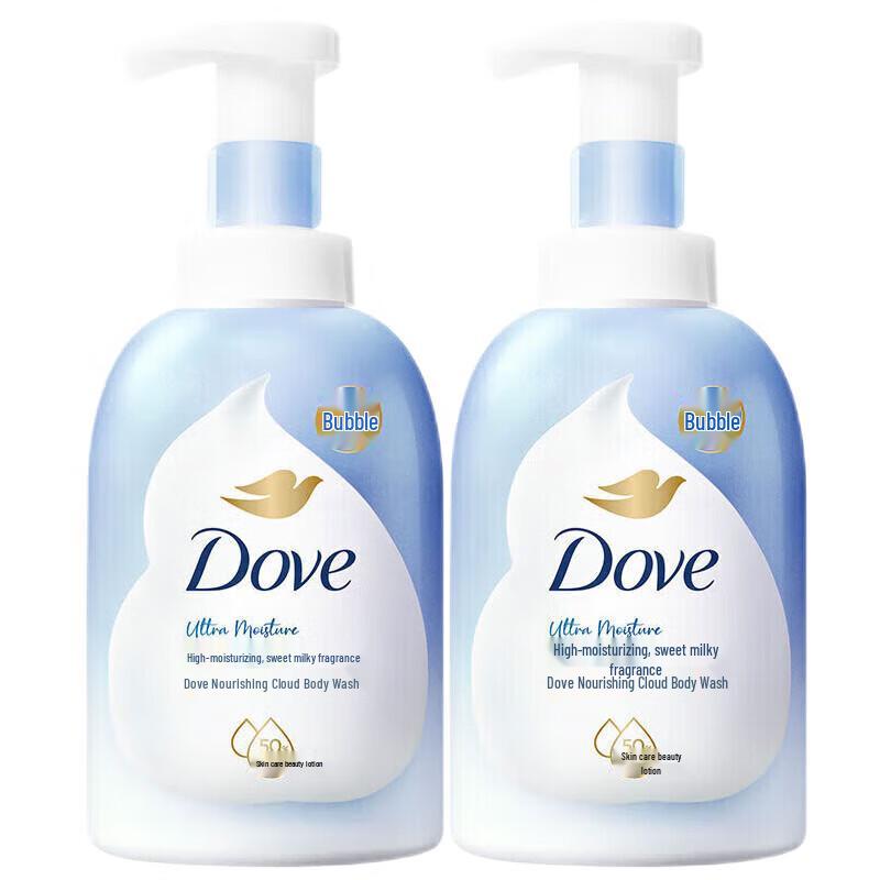 DOVE Foaming Body Wash Twin Pack (400ml X 2)