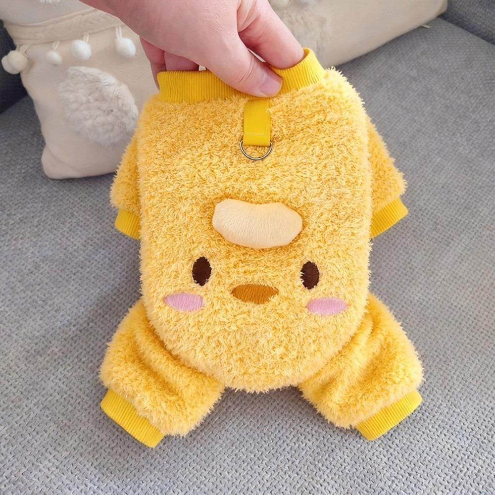 

Soft Fleece Four Legged Plush Coat Warm Cat Thermal Clothing Dog Cotton Jacket Outdoor XL жовтий