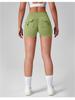 Women's High Waist Peach Butt Yoga Shorts with Pocket - Quick-Dry, High Elastic Fitness Running Pants