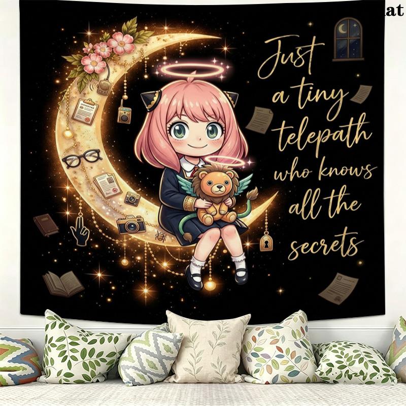 Spy Family Wall Tapestry Aesthetic Wall Hanging Printed Fabric Blanket Decorative Tapestries For Bedroom Living Room Home Decor