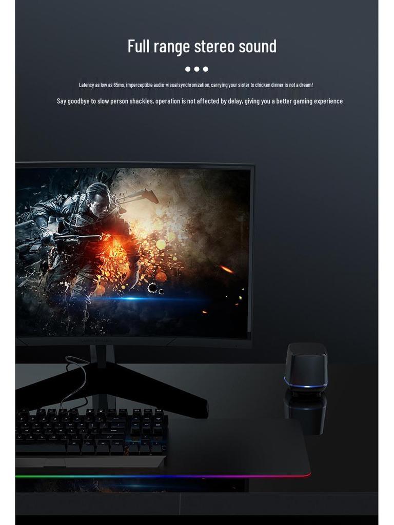 LED Light USB Mini Subwoofer: Desktop, Laptop Speaker with Large Volume and Long Standby – Creative Audio Gift.