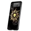 Suns Moons Clouds Astrological Hard PC Phone Case For Samsung Galaxy Z Flip 5 4 3 Black Cover For Galaxy Z Flip 6 Foldable Cases