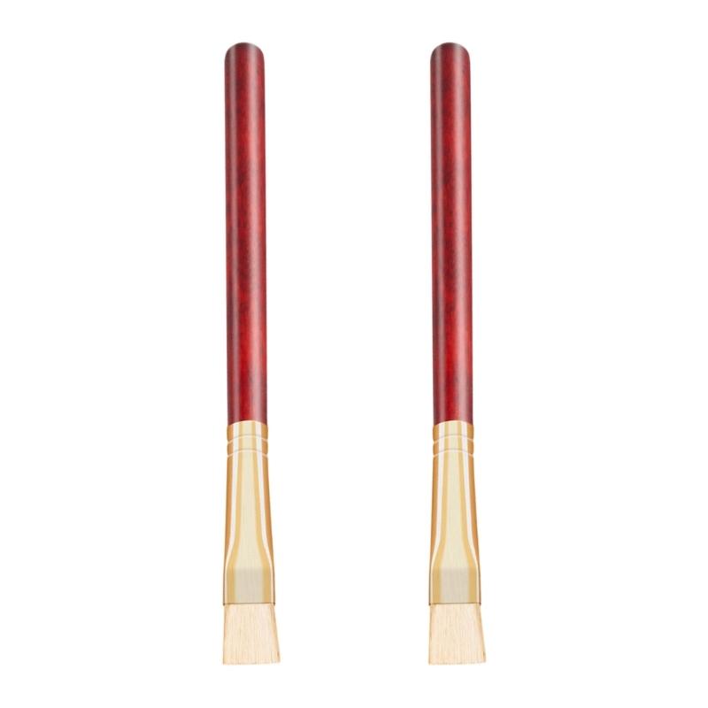 2Pcs Watch Maintenance Brushes Professional Grades Wood Handle 3 Bristle Types For Delicate Mechanisms