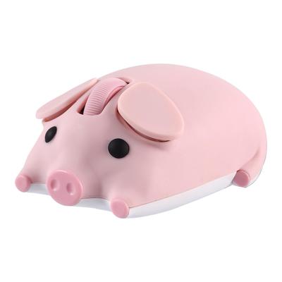 Wireless Bluetooth Connects To 2 Cute Pig Battery Small and Suitable for Compatible with Mouse, 2.4GHz USB, Devices, Design, Silent, Operated,