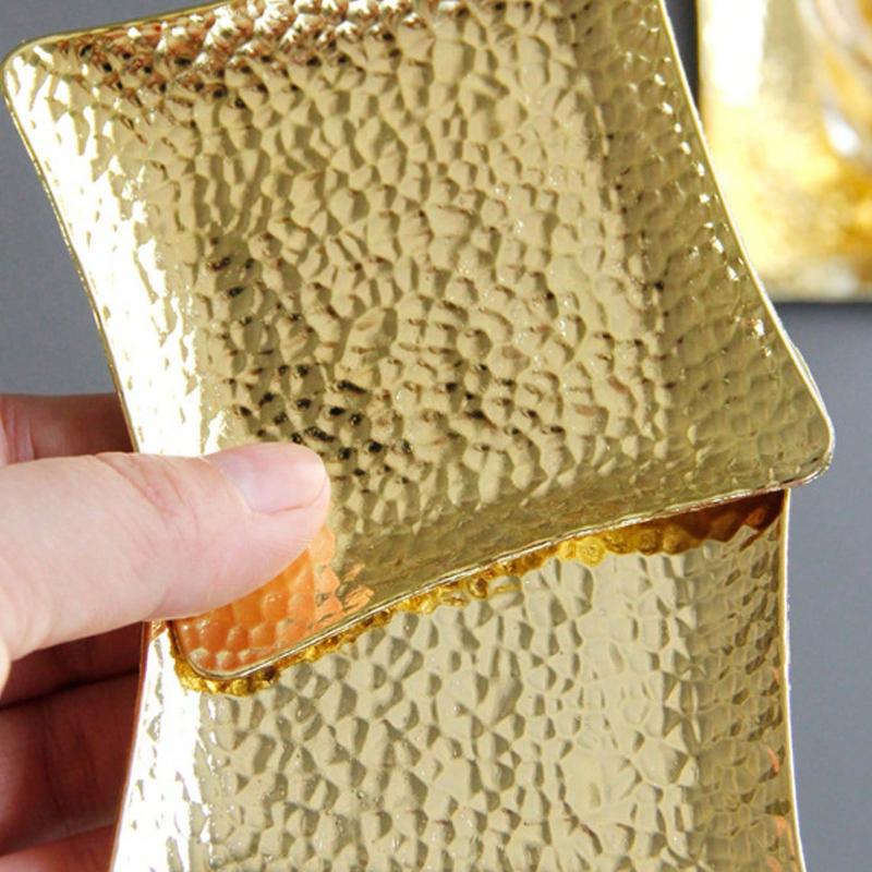 Metal Coaster, Luxury Creative Style, Golden Color, Embossed Craft, Suitable for Insulation, Tea Tray, Plate