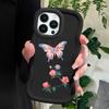 Roses Butterfly Soft Phone Cover for iPhone 11 12 13 14 15 Pro Max 6 6S 7 8 Plus Xs Wave Edge Shockproof Protective Rubber Case