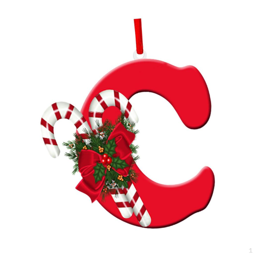 Alphabet-Christbaumschmuck für Feiertagsdekoration und Feiern