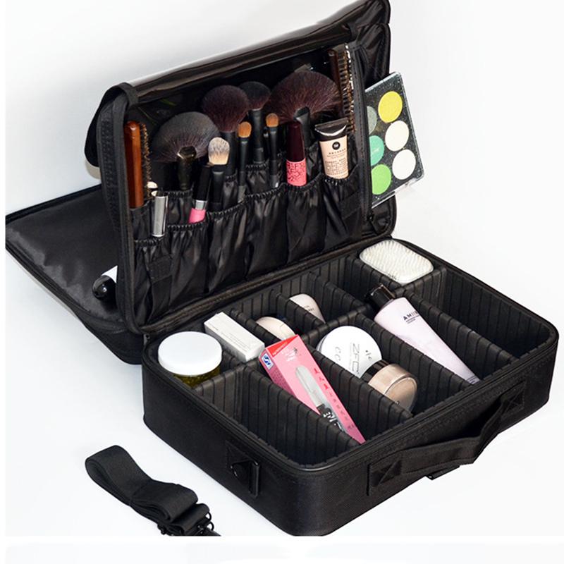 Profesjonalny organizer do makijażu Kosmetyczka o dużej pojemności Etui do przechowywania Wielowarstwowe walizki