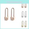Stylish Gold And Rose Gold Metal Earrings Chic European American Design