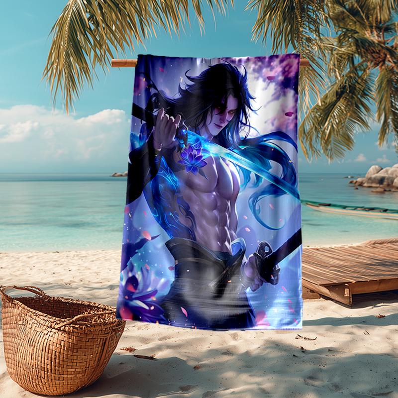 Ultra-Soft Beach Towel with League of Legends Theme,Ideal for Pool - Camping, Diving - Perfect Travel Essential, Vibrant Beach Towel.