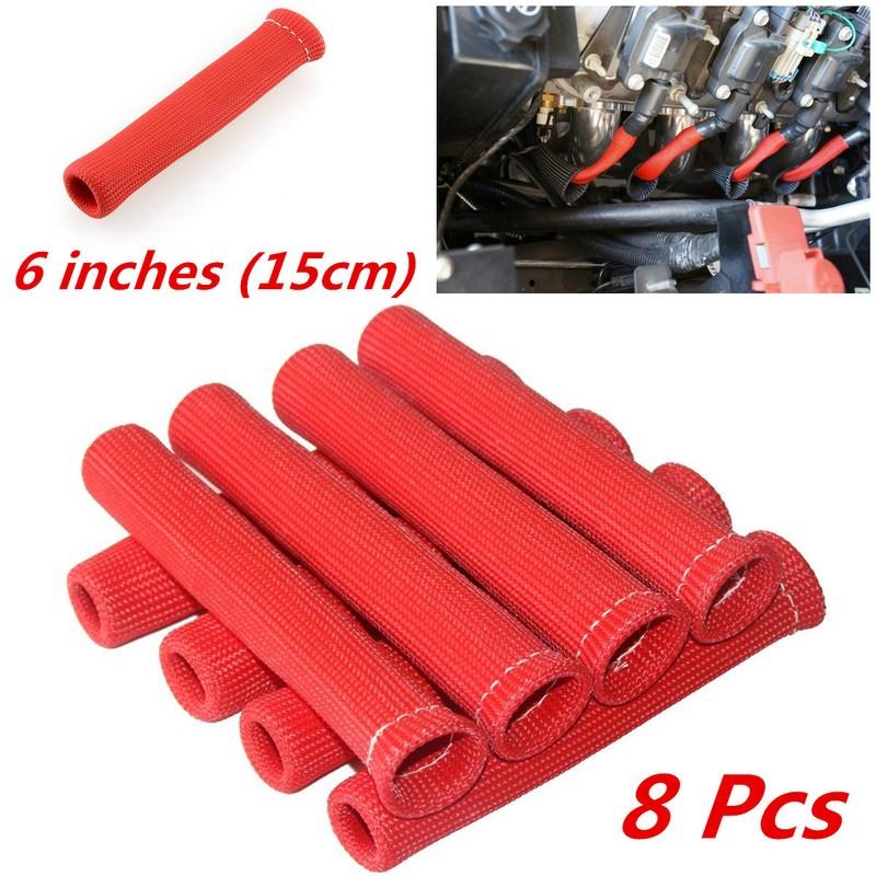 

8Pcs Spark Plug Wire Boots Red