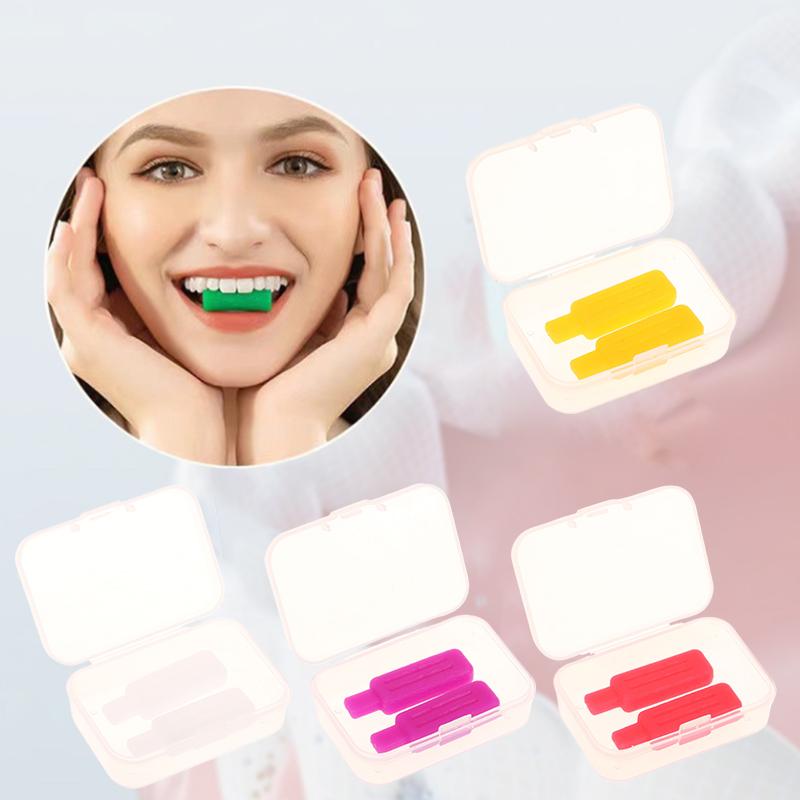2 Pièces Saveur Fruit Mâcheurs d'Aligneurs Dentaires Dentaires Assiseurs de Gouttières Réutilisables Silicone Gouttière Invisible Outils de Soin d'Hygiène Buccale