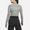 Nike ACG Steeple Rock Half-Zip Mock Neck Slim Fit Long Sleeve T-Shirt Women Tops Grey DH3096-010