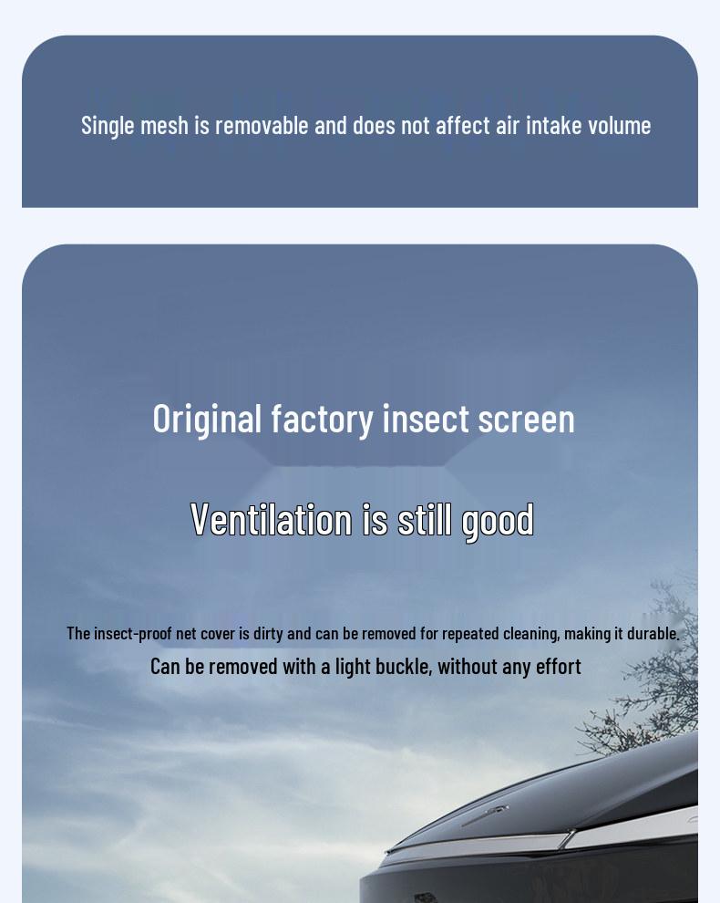Insect-Resistant Air Inlet Grille Protector for 2023 Tesla Model Y / 6-Seater YL / Model 3