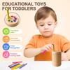 Montessori Toys for Toddlers Wooden Learning Color Sorting Toys for Fine Motor Developmental Infants Sensory Matching Games
