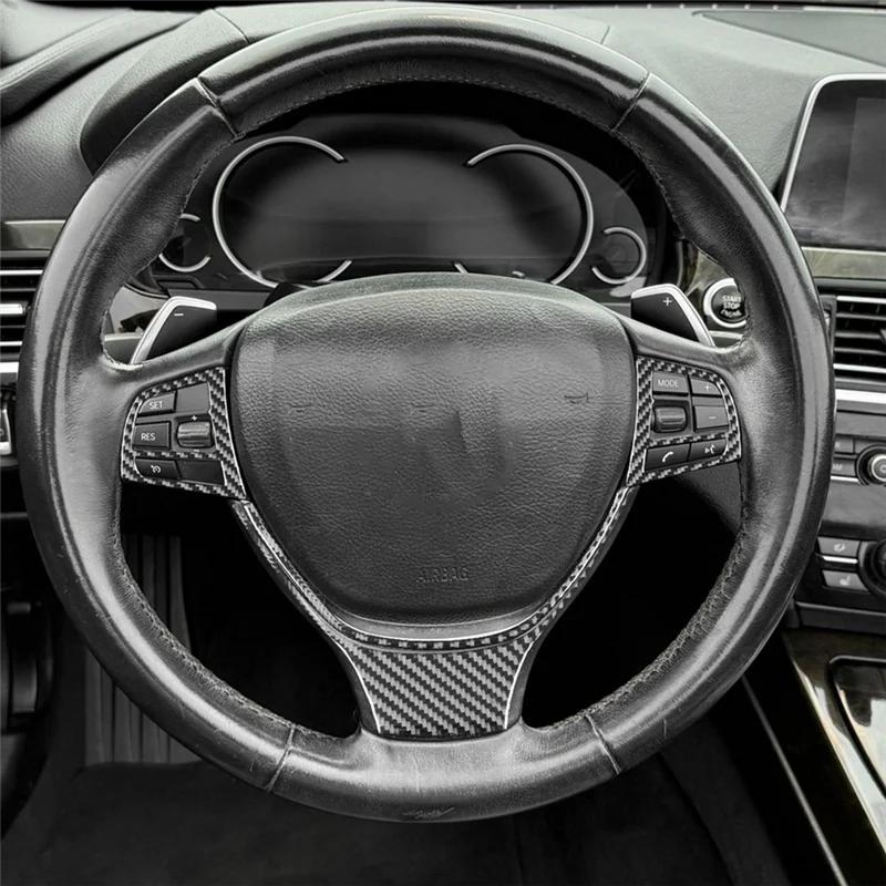 Carbon Fiber Trim Accessories Car Steering Wheel Cover for BMW 6 Series M6 F12 F13 F06 2011 2018