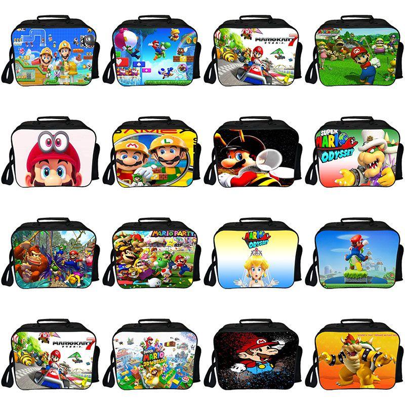 Mario Insulated Lunch Bag With Adjustable Shoulder Strap And Large Capacity Design
