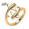 Daily Wear Ring Adjustable Open for Men Women Golden Silver Plated Statement Ring Delicate Jewelry Dating Non Tarnish Alloy Finger Gift Him Her