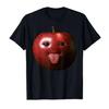 Funny Silly AI Apple Gen Z Meme BrainRot Humor Tongue Out T-shirt for Men Women Print Cotton T Shirts Short Sleeve Tops