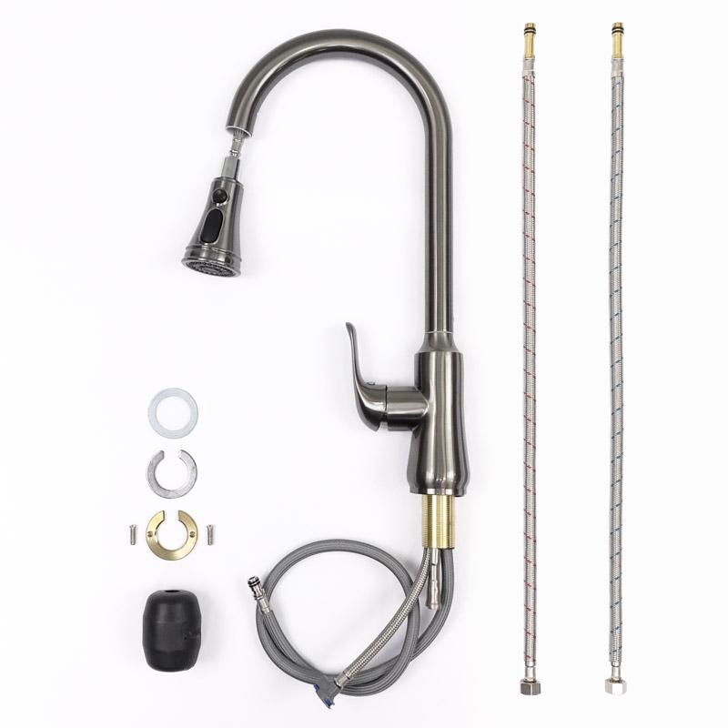 SLENDER steel standing kitchen tap