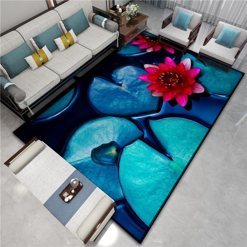 

3D симпатичный цветочный ковер с изображением розы для дома, гостиной, спальни, дивана, дверного коврика, декоративный ковер, нескользящий коврик 80*120cm