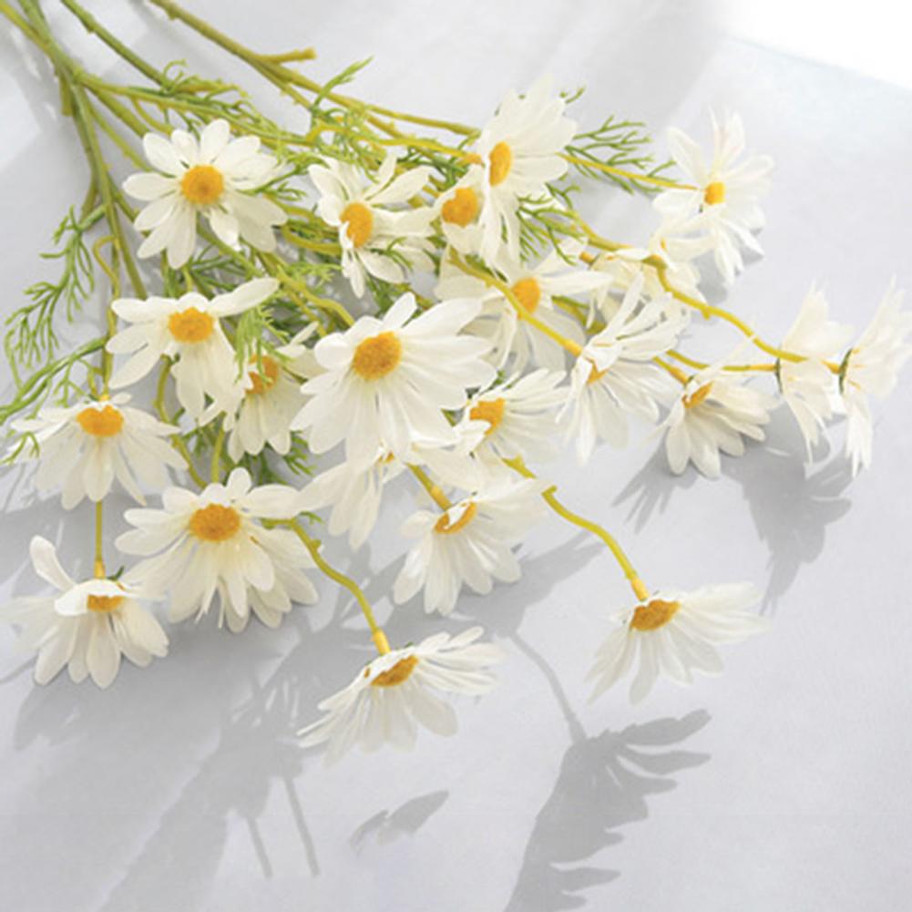 Artificial Flowers Wedding Silk Flowers Artificial Chrysanthemum Bouquet 2 or 5 Stems Realistic Silk Flowers Uv for Home