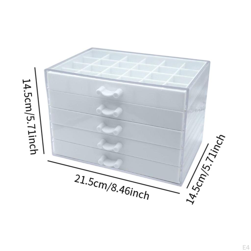 Schmuckaufbewahrungsbox aus Acryl 120 kleine Fächer Schmuckaufbewahrungskoffer für