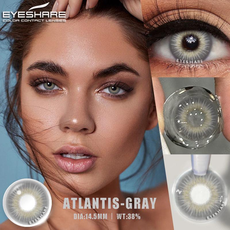 Eyeshare 1 Pair Natural Colored Contact Lens for Eyes Asura Lenses Soft Eyes Lenses Beauty Cosmetic Color Contact Lenses Make Up Use Yearly