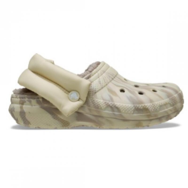 Crocs Classic Puff Strap Marble Lined Clog 211980 2y3
